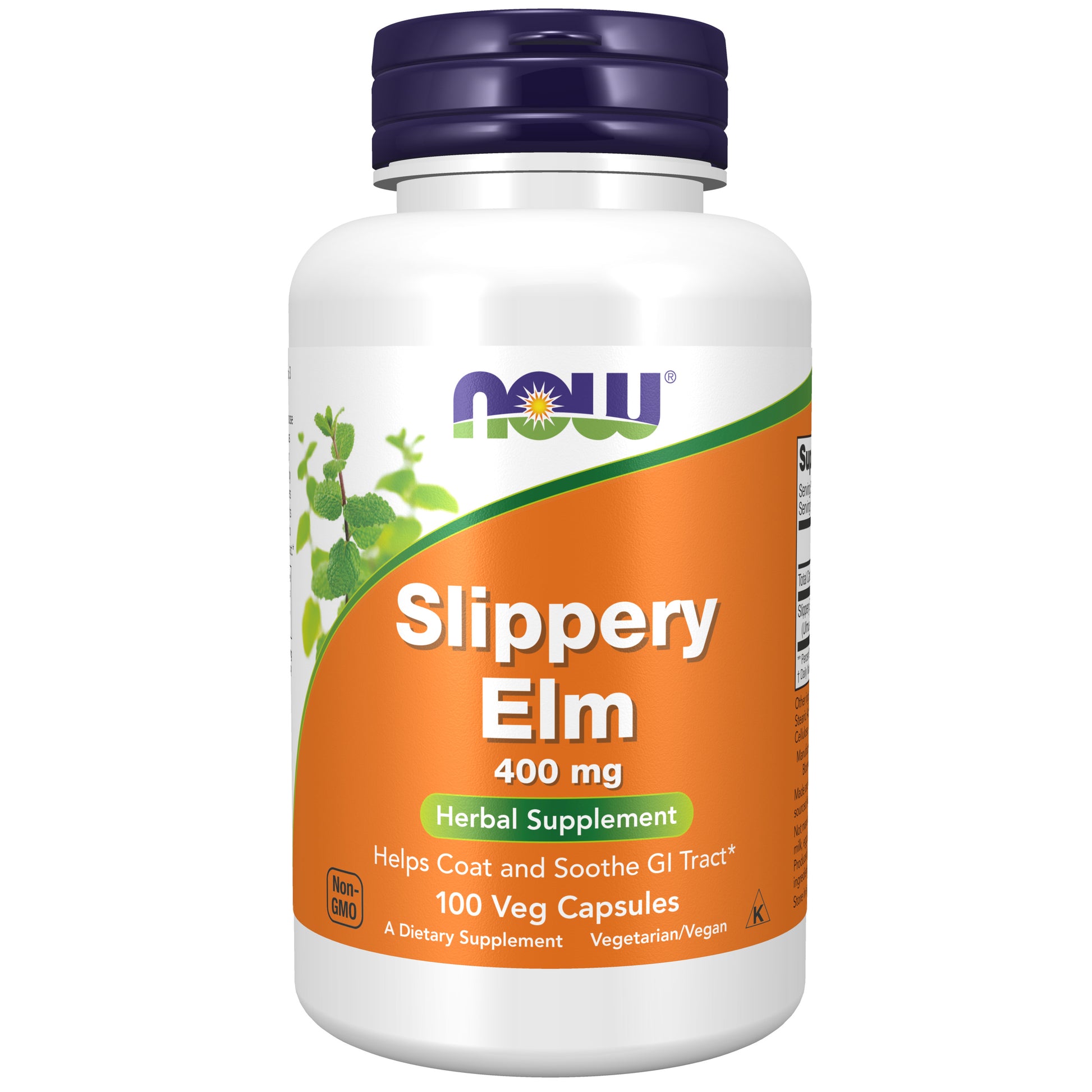 now - slippery elm 400 mg - 100 veg capsules