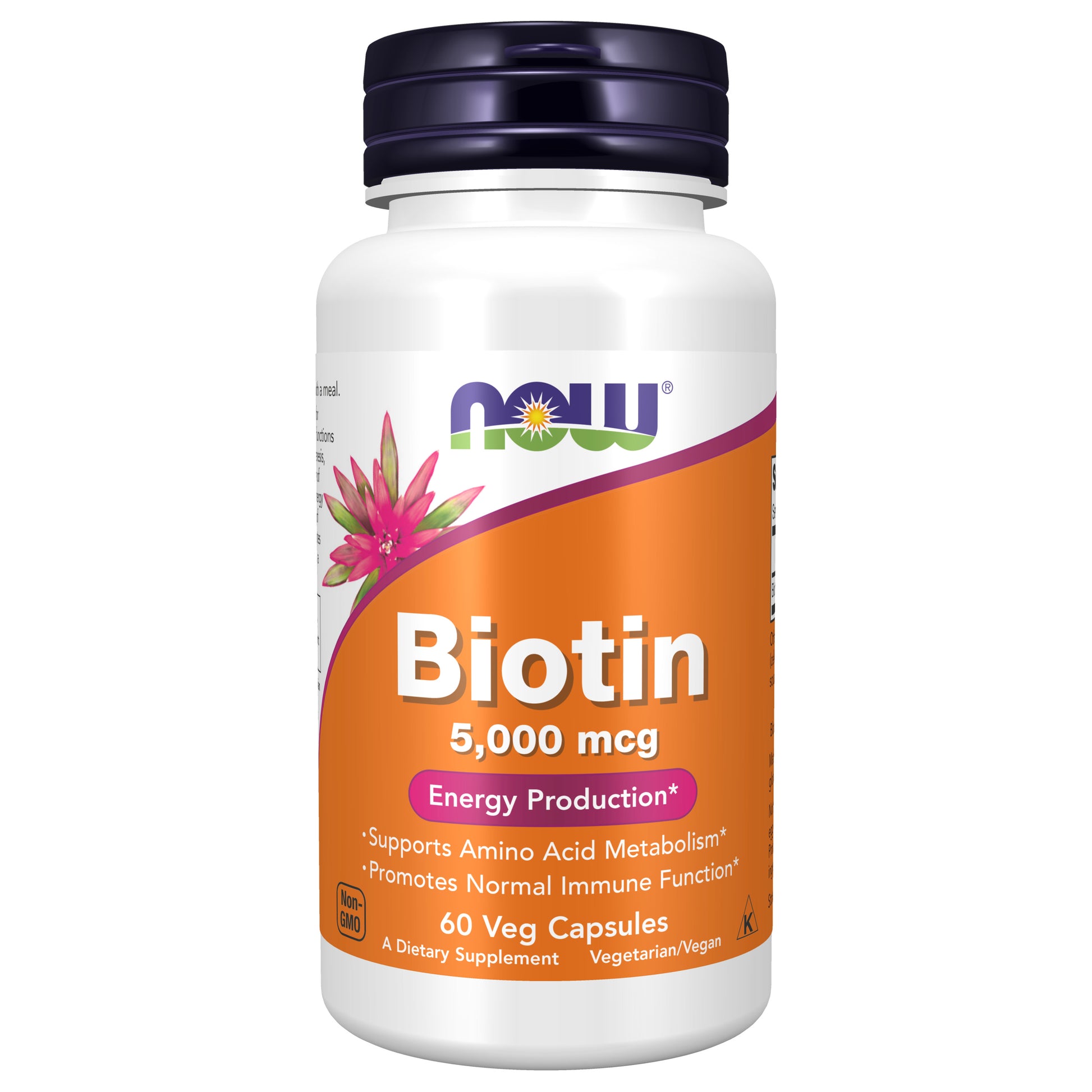 now - biotin 5,000 mcg - 60 veg capsules