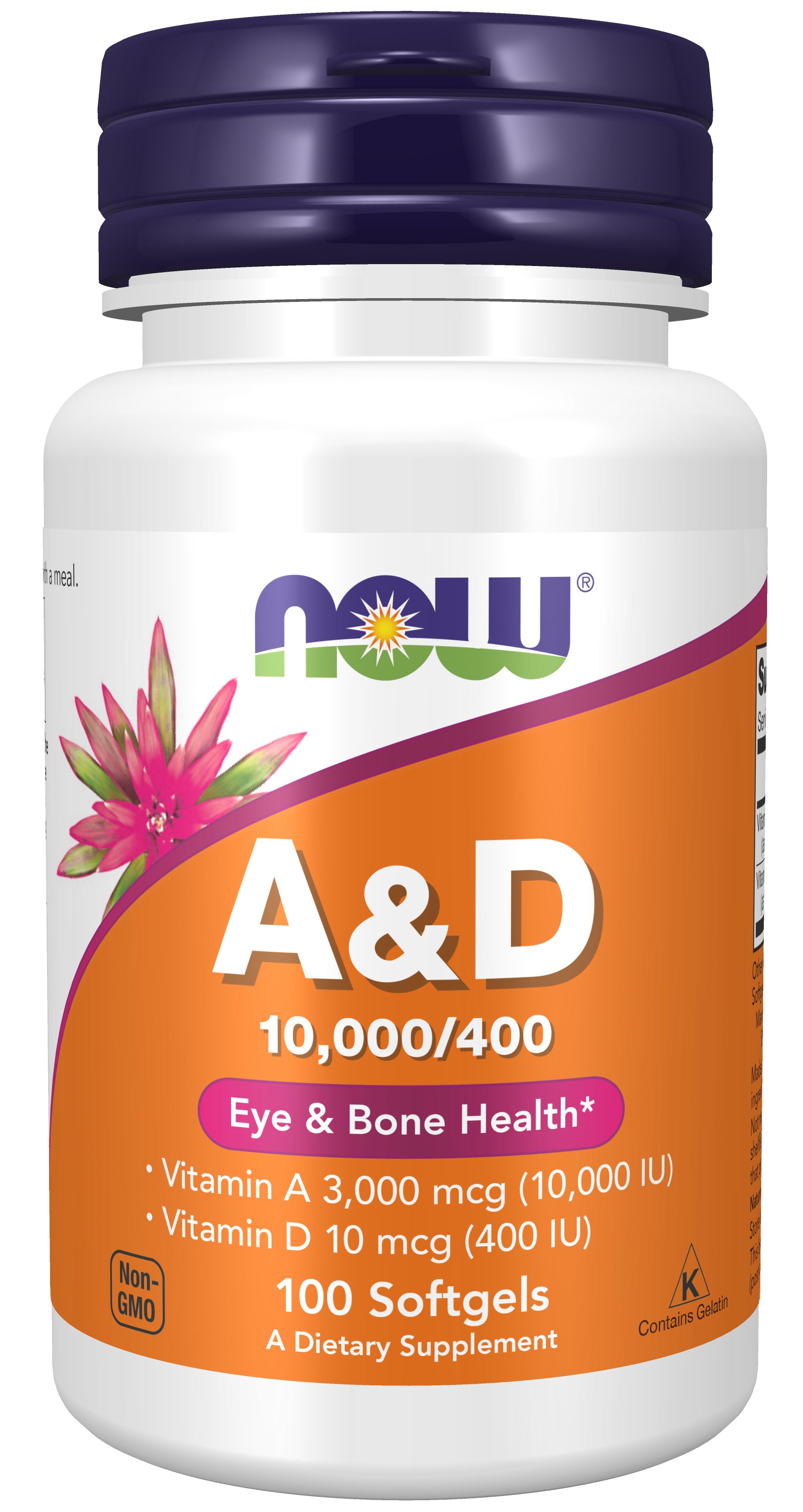 now - vitamin a & d 10,000/400 iu - 100 softgels