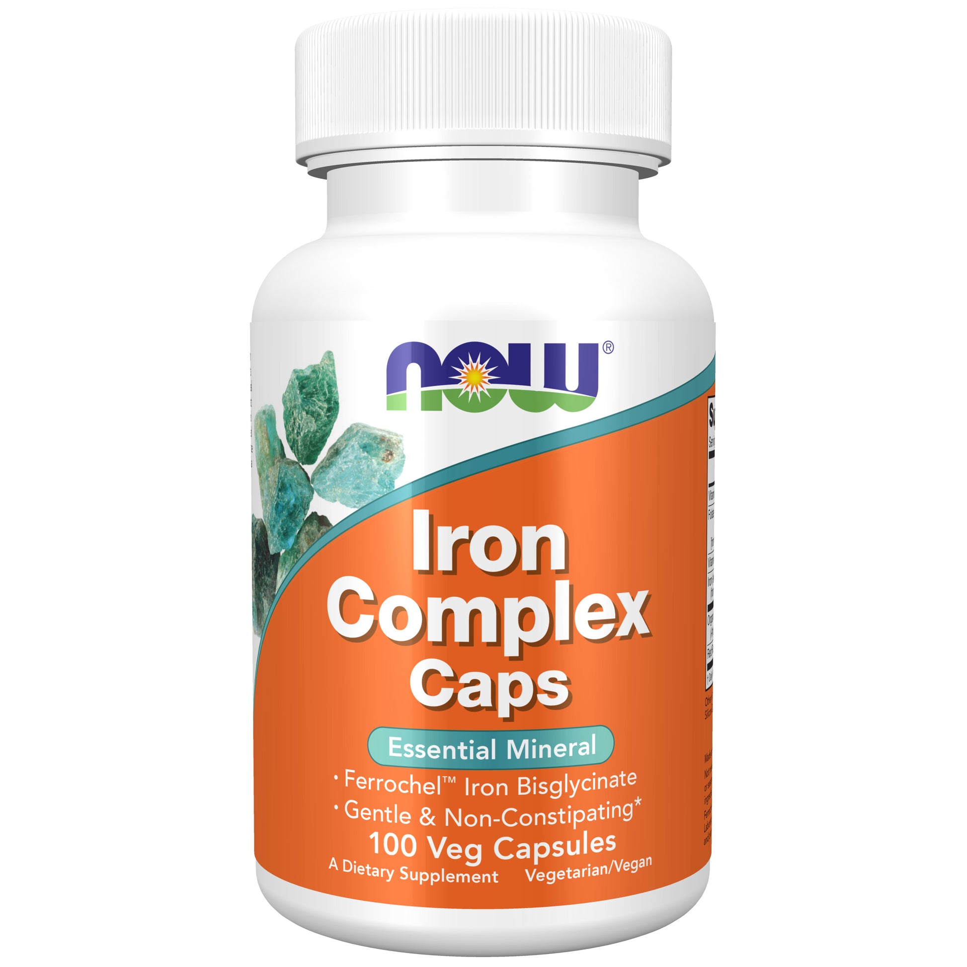 now - iron complex caps - 100 veg capsules