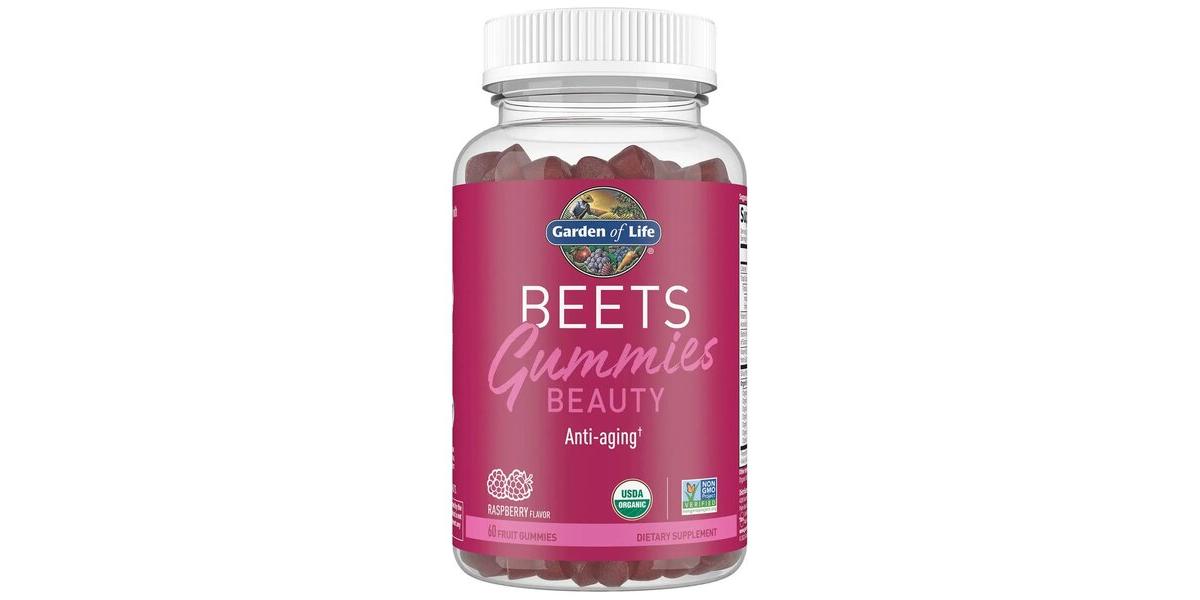 garden of life - beauty beets gummies, raspberry - 60 fruit gummies