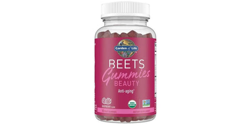 garden of life - beauty beets gummies, raspberry - 60 fruit gummies
