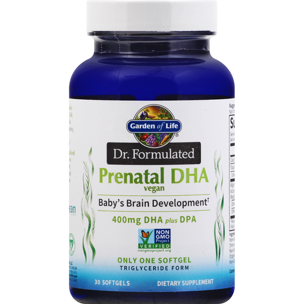 garden of life - dr. formulated vegan prenatal dha - 30 softgels