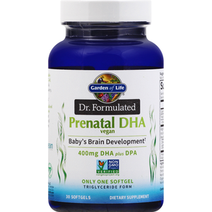garden of life - dr. formulated vegan prenatal dha - 30 softgels