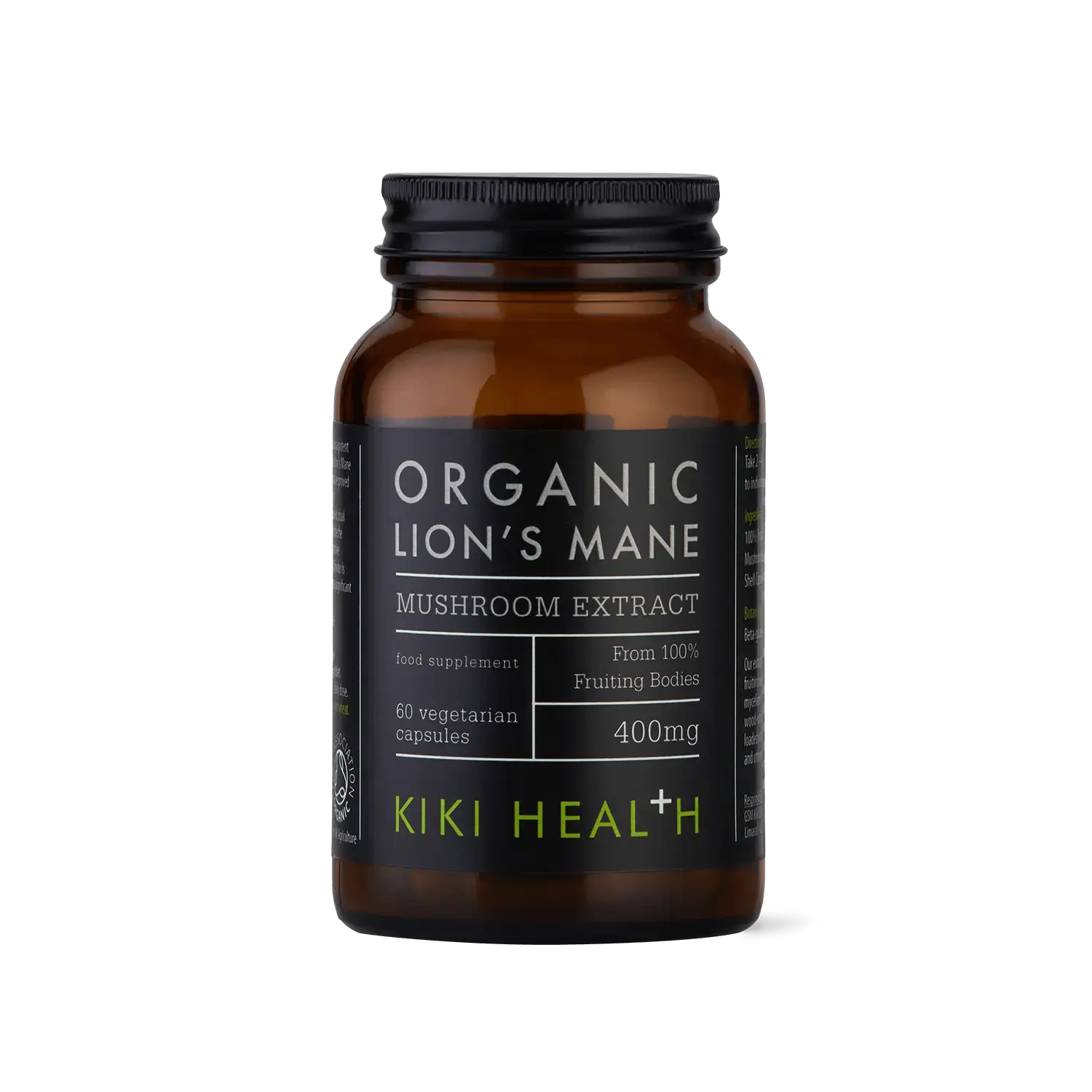 extracto de melena de león 400mg - 60 cápsulas vegetales - kiki health