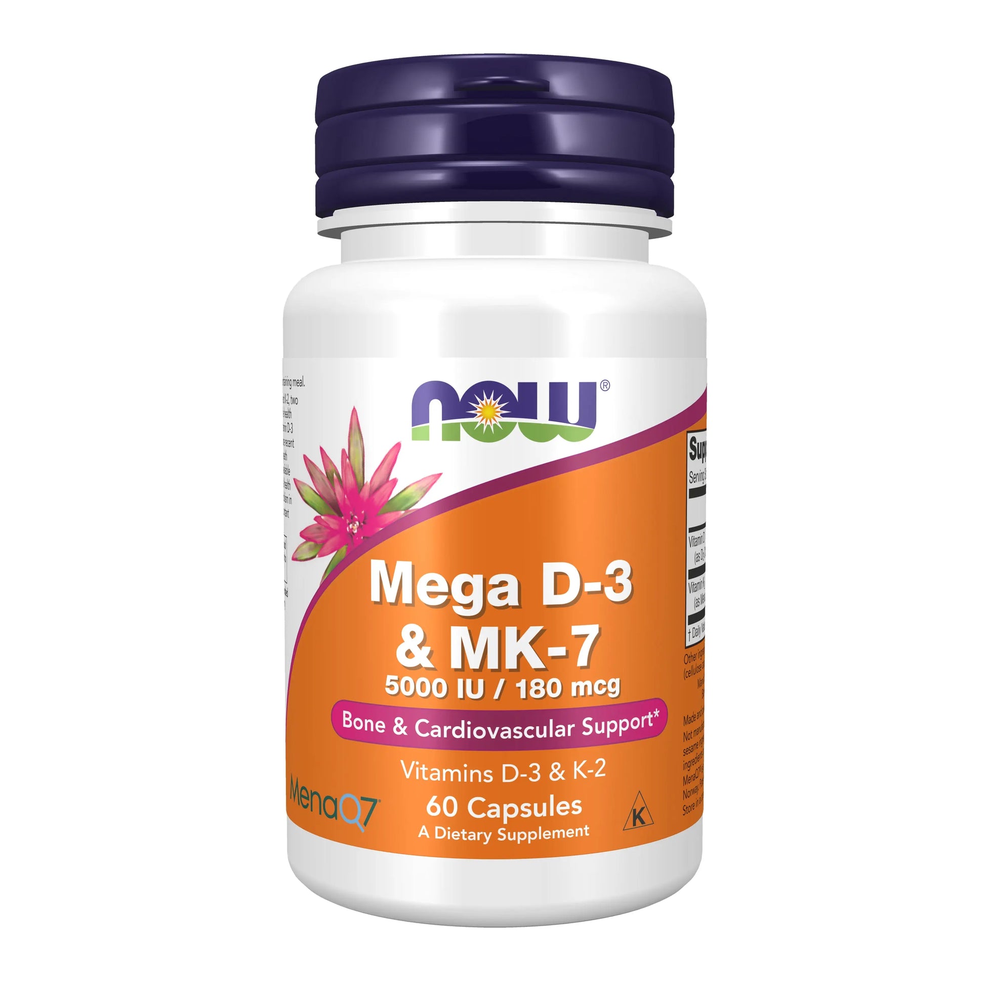mega d3 e mk7 - 60 cápsulas - now