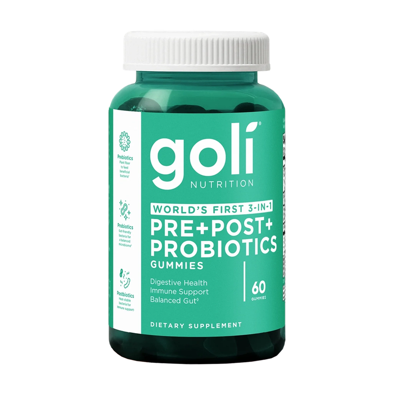 goli nutrition - pre + post + probiotics - 60 gummies