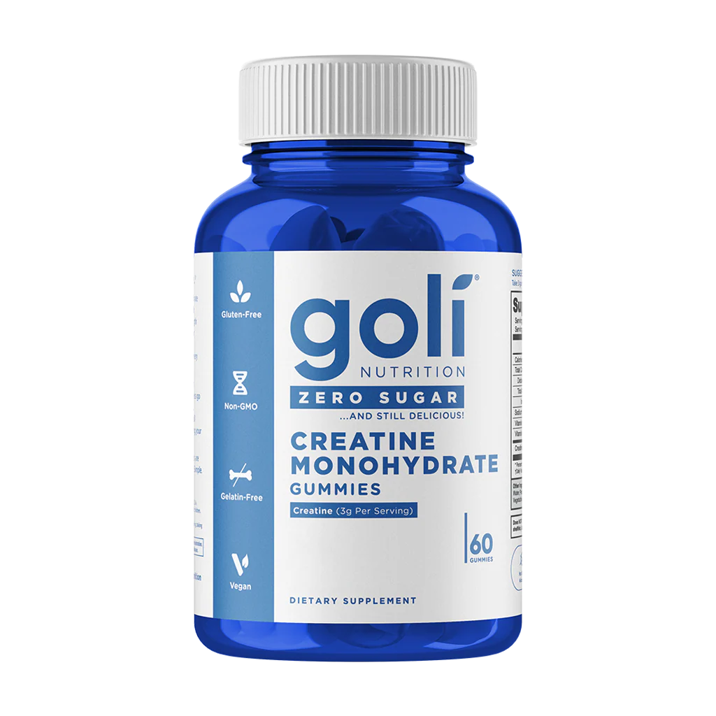 creatine monohydrate, sem açúcar - 60 gomas - golí nutrition