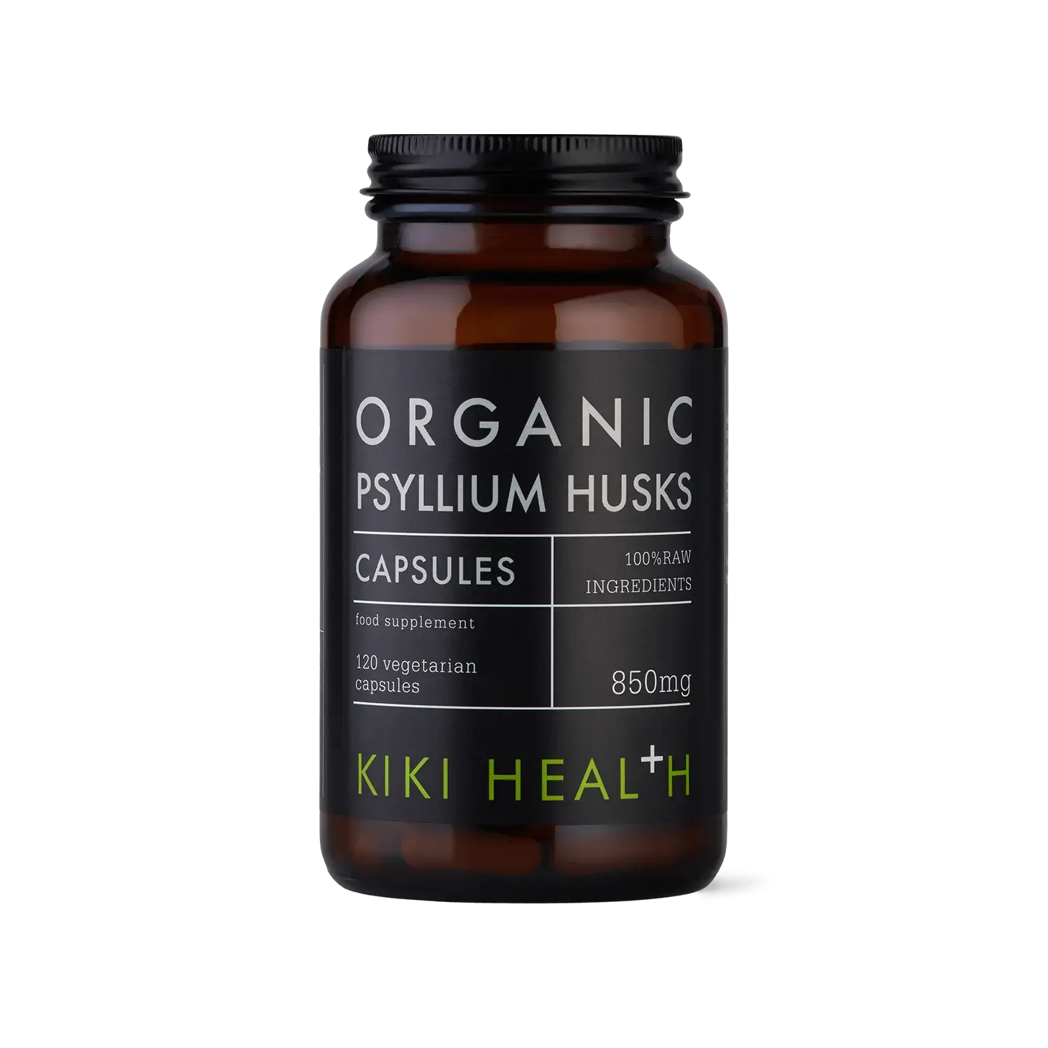 cáscara de psyllium - 120 cápsulas vegetales - kiki health