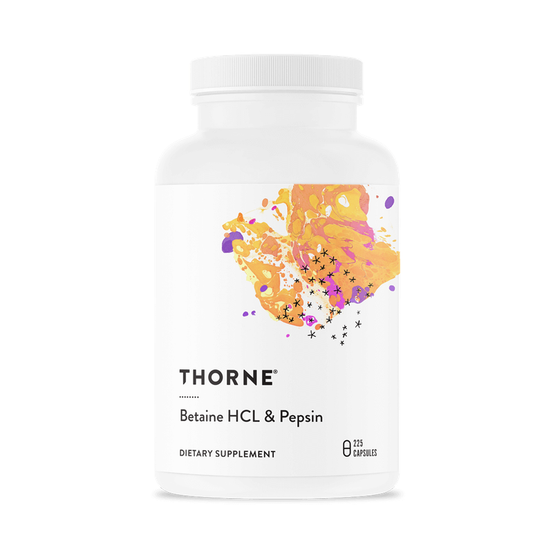 thorne -  betaine hcl & pepsin - 225 caps