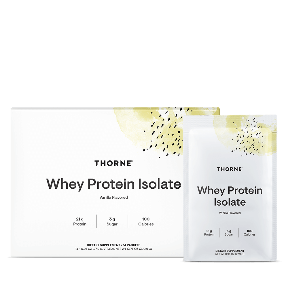 whey protein isolate - 14 saquetas (30gr) baunilha - thorne