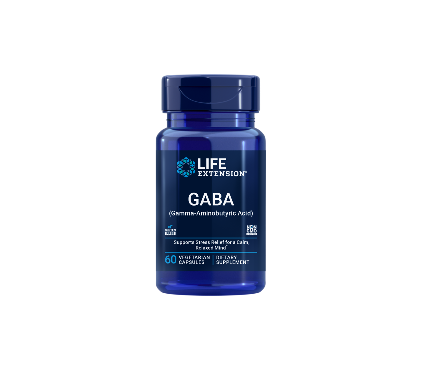 gaba (ácido gamma-aminobutírico) - 60 cápsulas - life extension